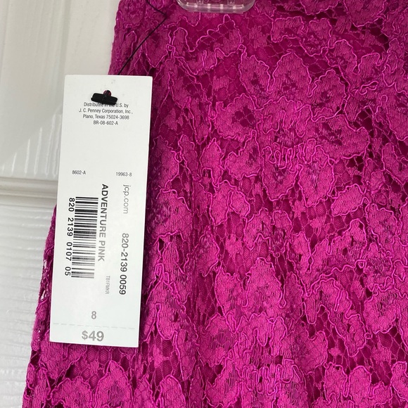 Lace Bright Pink Pencil Skirt - Picture 10 of 14